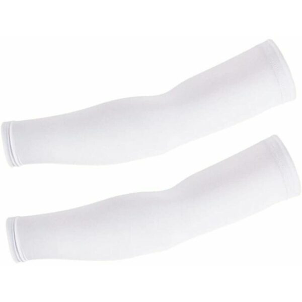 1 Paar UV-Schutz-Armstulpen für Männer und Frauen, Sonnenschutz-Armstulpen, Tattoo-Armstulpen (Weiß-Größe L)