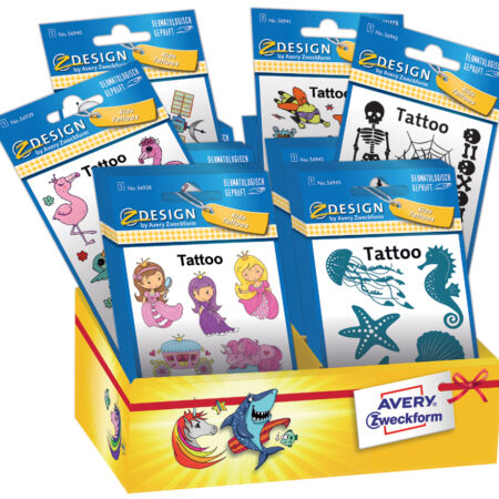 AVERY Zweckform ZDesign KIDS Tattoos, Theken-Display
