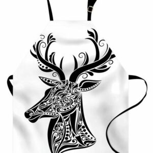 Abakuhaus Kochschürze Höhenverstellbar Klare Farben ohne verblassen, Geweih Deer Tier Tattoo