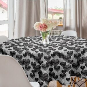 Abakuhaus Tischdecke Kreis Tischdecke Abdeckung für Esszimmer Küche Dekoration, Romantisch Gothic Herz Tattoo