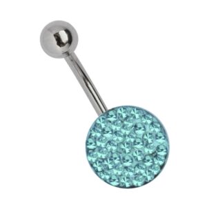 Adelia's Bauchnabelpiercing "Piercing Bauchnabelpiercing", 11 mm Multi-Strass-Platte