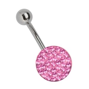 Adelia's Bauchnabelpiercing "Piercing Bauchnabelpiercing", 11 mm Multi-Strass-Platte