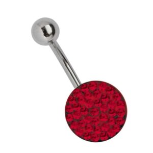 Adelia's Bauchnabelpiercing "Piercing Bauchnabelpiercing", 11 mm Multi-Strass-Platte