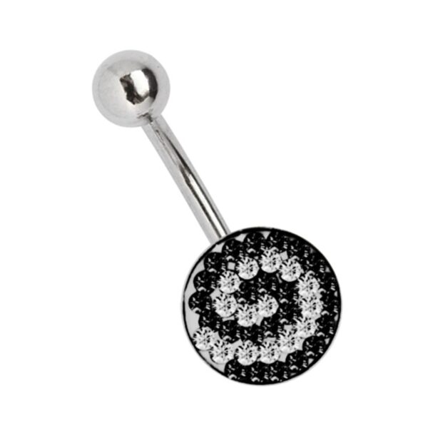 Adelia's Bauchnabelpiercing "Piercing Bauchnabelpiercing", 11 mm Multi-Strass-Platte mit Spirale