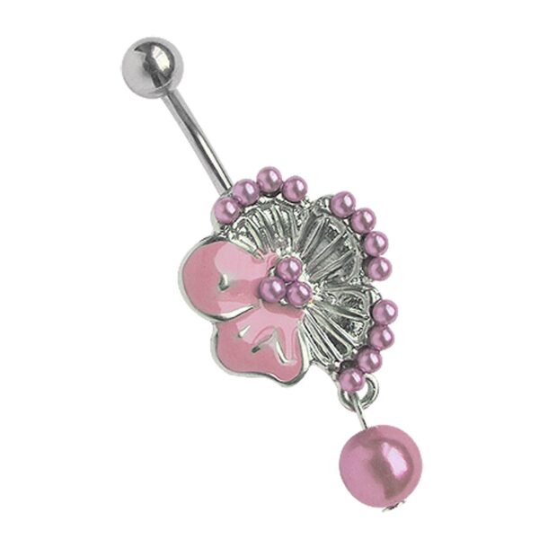 Adelia's Bauchnabelpiercing "Piercing Bauchnabelpiercing", Blume mit vielen kleinen Perlen