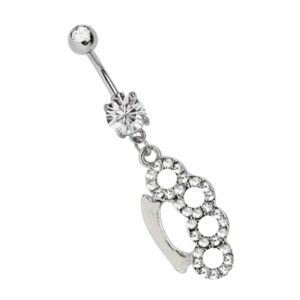 Adelia's Bauchnabelpiercing "Piercing Bauchnabelpiercing", Ein gefasster 8 mm Zirkonia