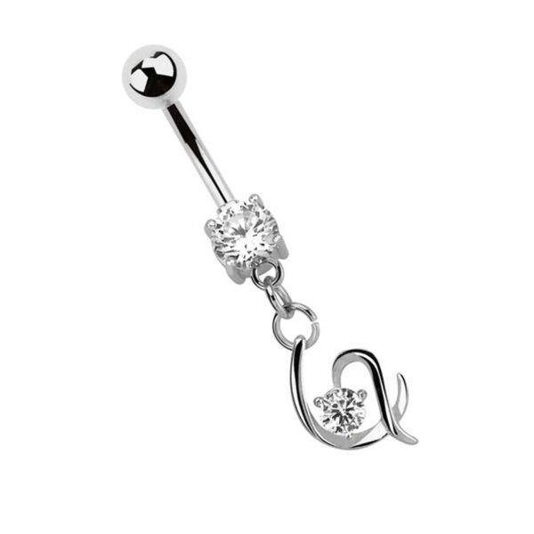 Adelia's Bauchnabelpiercing "Piercing Bauchnabelpiercing", Mit 7 mm gefasstem Stein und Anhänger