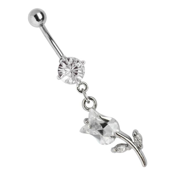 Adelia's Bauchnabelpiercing "Piercing Bauchnabelpiercing", mit rundem, gefasstem Zirkonia und Anhänger