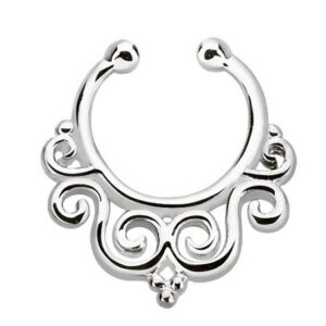 Adelia's Nasenpiercing Piercing Nasenpiercing, Klemmring aus 925 Silber