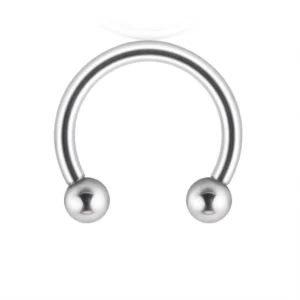 Circular Hufeisen Piercing Chirurgenstahl Innengewinde mit 3mm-Kugeln