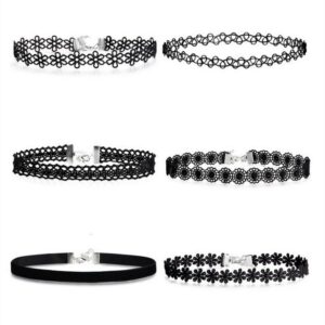 ELIAUK Charm-Ketten-Set 6 Stück Gothic Choker-Set Tattoo-Kette Schmuck-Sets (1-tlg)