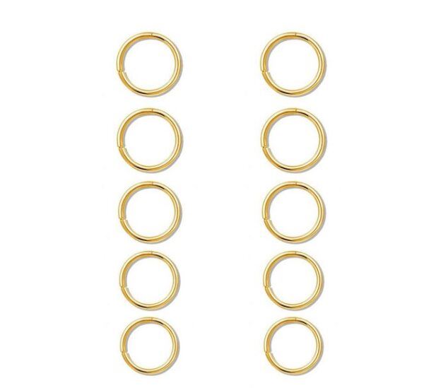 ELIAUK Klappcreolen Edelstahl Nasenringe,Frauen Helix Knorpel Piercing Nase Clicker Ring (10-tlg), Lippe Ohr Septum,Segmentring Nasenringe Body Piercing Ring,10 Stück