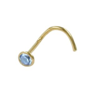 Erario D'Or Nasenpiercing Piercing Aquamarin 18Kt GOLD