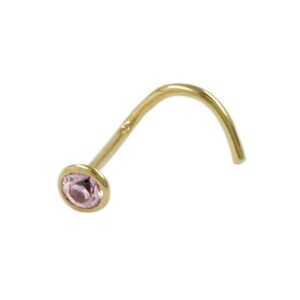 Erario D'Or Nasenpiercing Piercing Zirkonia rosa 18Kt Gold