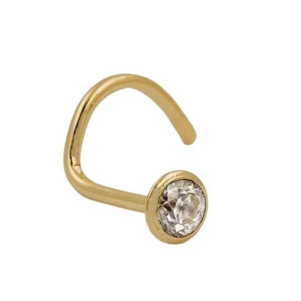 Erario D'Or Nasenpiercing Piercing Zirkonia weiß 18Kt GOLD