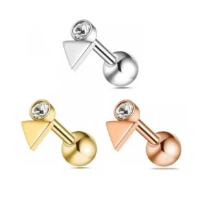 Helix Tragus Piercing Kristalldesign silberfarbig goldfarbig roségoldfarbig