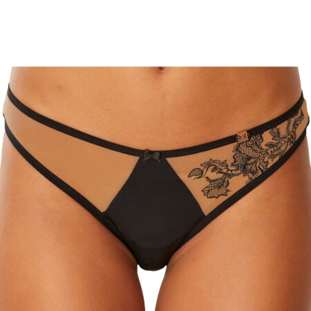 JETTE Tanga, mit feinem Muster in Tattoo-Optik