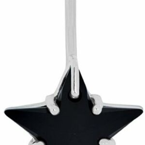 Karisma Bauchnabelpiercing Bauchnabel Silber Piercing Stern Mit Kristall Elements - Schwarz