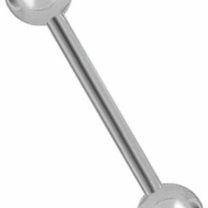 Karisma Brustwarzenpiercing Zungenpiercing Piercing Titan G23 Barbell Hantel Mit 2 Kugeln 5mm - TBRB - 10.0 Millimeter