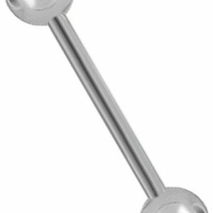 Karisma Intimpiercing Zungenpiercing Piercing Hantel Titan G23 Kristall Kugel 5mm - Weiss TJRB - 14.0 Millimeter