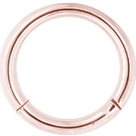 Karisma Nasenpiercing Rosegold Titan G23 Hinged Segmentring Charnier/Septum Clicker Helix Ring Piercing Ohrring - 1,2x7mm