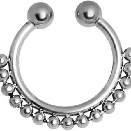 Karisma Piercing-Set Karisma Fake Shiny Septum Nasenring Piercing-Ring Kette Kugeln aus Edelstahl 316L