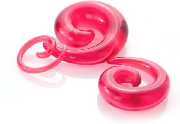 Karisma Piercing-Set Karisma Ohr Dehnung Spirale Expander Acryl UV Transparent - 1807.Rosa.5mm