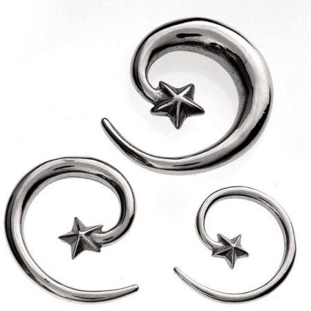 Karisma Piercing-Set Karisma Ohr Dehnung Spirale Expander Stahl Silber Stern - 1930.2mm