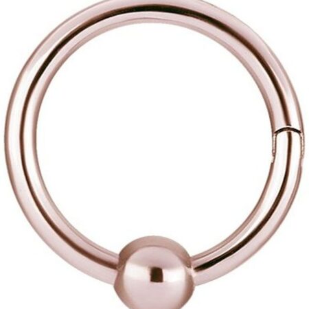 Karisma Piercing-Set Karisma Roségold Edelstahl 316L Hinged Ball Closure Ring Segment Ring Ohrring Nase 3mm Kugel 1,2mm - 1,2x9mm