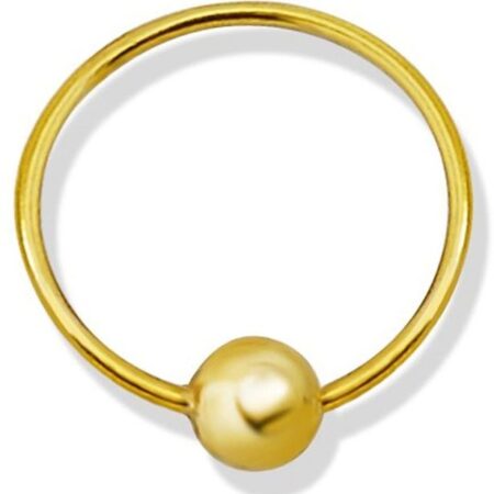 Karisma Piercing-Set Karisma Sterling Silber 925 BCR-Ring (ball closure ring) Piercing Klemmkugel Ohrring- Durchmesser 10mm - Gold