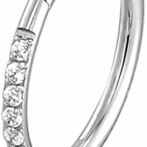 Karisma Piercing-Set Karisma Titan G23 Hinged Segmentring Charnier/Conch Clicker Ring Piercing Ohrring Zirkonia Stärke 1,2mm - 6mm