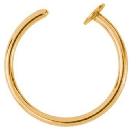 Karisma Piercing-Set Karisma Titan G23 Open Nasenring Piercing Lippe Hoop 0.8mm Stärke Gelbgold - 8.0 Millimeter