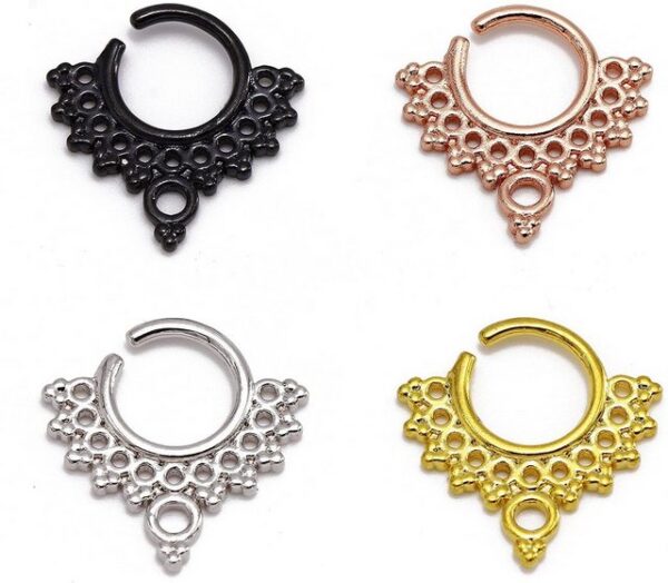 Karisma Piercing-Set Karisma Titan G23 Septum Ring Nasenring Nasenpiercing- 1,2x8mm hfs-78 - Gold