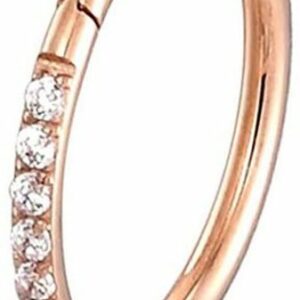 Karisma Piercing-Set Karisma Titan Roségold G23 Hinged Segmentring Charnier/Conch Clicker Ring Piercing Ohrring Zirkonia Stärke 1,2mm - 6mm
