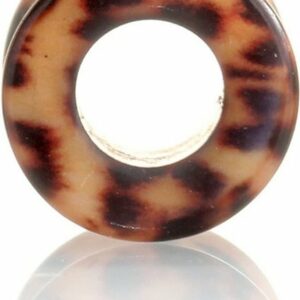 Karisma Plug Karisma Ohr Flesh Plug Tunnel Piercing Acryl Leopard Braun T6357 - 10.0 Millimeter