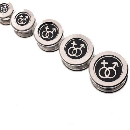 Karisma Plug Ohr Flesh Stahl Tunnel Piercing Screw On - Logo Gender Symbol - 1920G.10mm