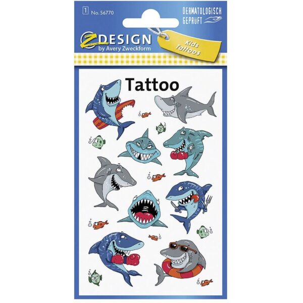 Kid Tattoos 56770 Haie 1 Bogen - Avery Zweckform