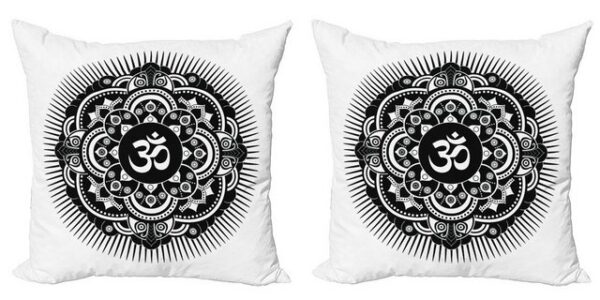Kissenbezüge Modern Accent Doppelseitiger Digitaldruck, Abakuhaus (2 Stück), Yoga Oriental Tattoo Art Mandala