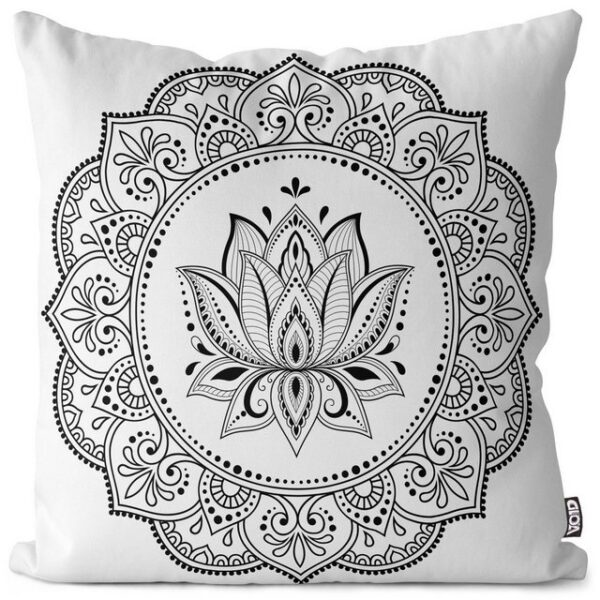 Kissenbezug, VOID (1 Stück), Sofa-Kissen Tattoo Indien Asien asiatisch Körper Glück Orientalisch Henna Mehndi Blume Blüte Motiv Bali Tätowierung