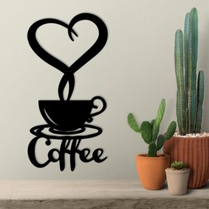 Namofactur 3D-Wandtattoo Kaffee Deko Geschenke - Coffee Wanddeko Holz Wandtattoo, Coffee Kaffee Holz Deko Wand Tattoo