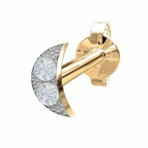 Nordahl Jewellery Single-Ohrstecker Piercing PIERCE52 aus Gold mit Diamant