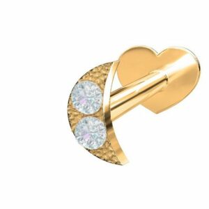 Nordahl Jewellery Single-Ohrstecker Piercing PIERCE52 aus Gold mit Diamant