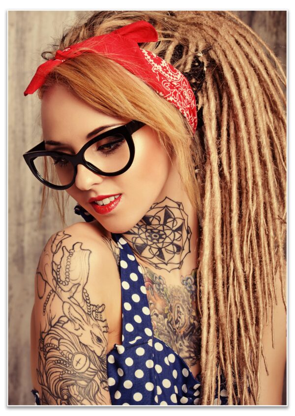 Poster Frau, Tattoo, Arm M0178 - 60x40cm von wandmotiv24