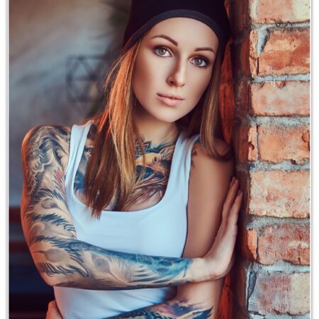 Poster Frau, Tattoo, Arm M0183 - 40x30cm von wandmotiv24