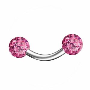 Taffstyle Augenbrauenpiercing Piercing Chirurgenstahl Kristall Augenbrauen, Augenbrauenpiercing Banane Strass Kugel Tragus Helix Lippe Nase Intim