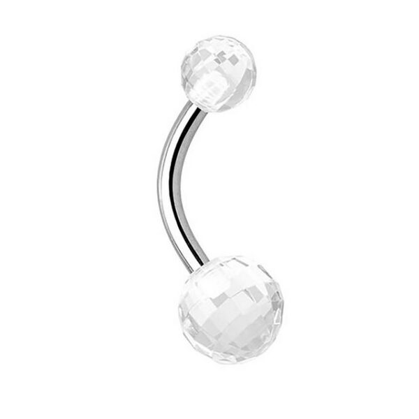 Taffstyle Bauchnabelpiercing Piercing Chirurgenstahl Disco Kugel, Bauchnabelpiercing Bauch Bauchnabel Banane Stecker Anhänger Perlen