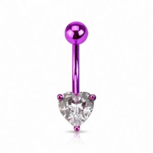 Taffstyle Bauchnabelpiercing Piercing Chirurgenstahl Kristall Herz, Bauchnabelpiercing Bauch Banane Stecker Anhänger Kugel Stein Stecker