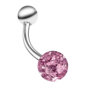 Taffstyle Bauchnabelpiercing Piercing Chirurgenstahl Kristall Zwei Kugeln, Bauchnabelpiercing Bauch Bauchnabel Stecker Anhänger mit Multi Ferido