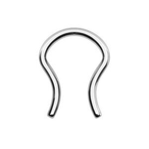 Taffstyle Nasenpiercing Fake Piercing Retainer gebogen Ring Lippe Intim, Septum Tragus Helix Nase Nasenpiercing Ohrpiercing Hufeisen Horseshoe