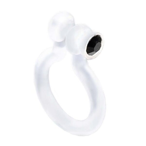 Taffstyle Nasenpiercing Piercing Bioflex Brust Klemmring Ring mit Kristall, Universal Fake Septum Nase Lippe Ohr Tragus Klemmring Ring Kristall